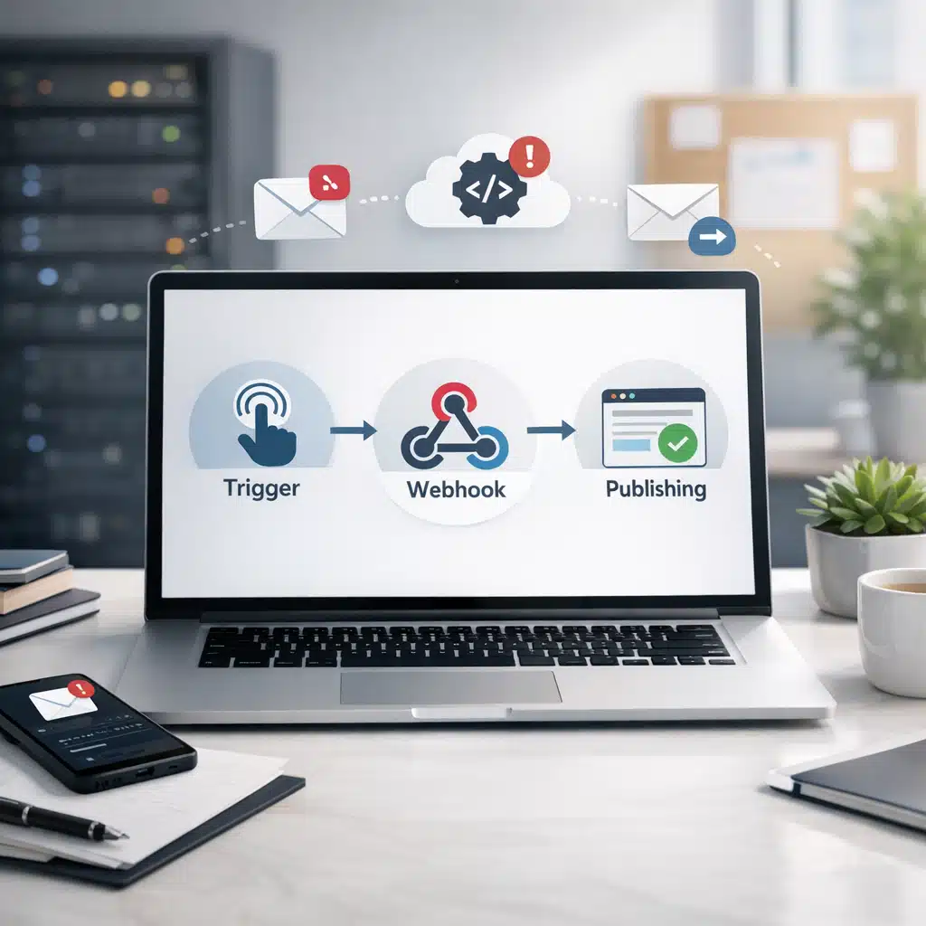 webhook-drevet publicering